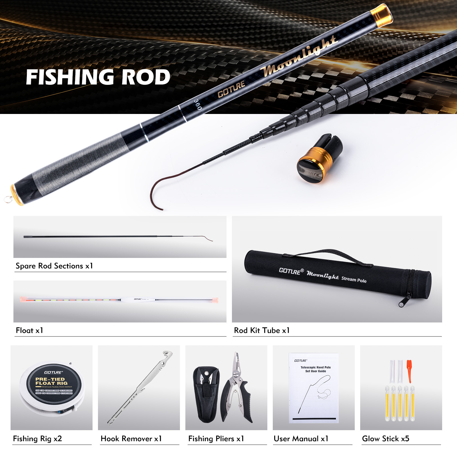 Goture – teleskopowa wędka do  – Fishing Equipment Bag recenzja i cena