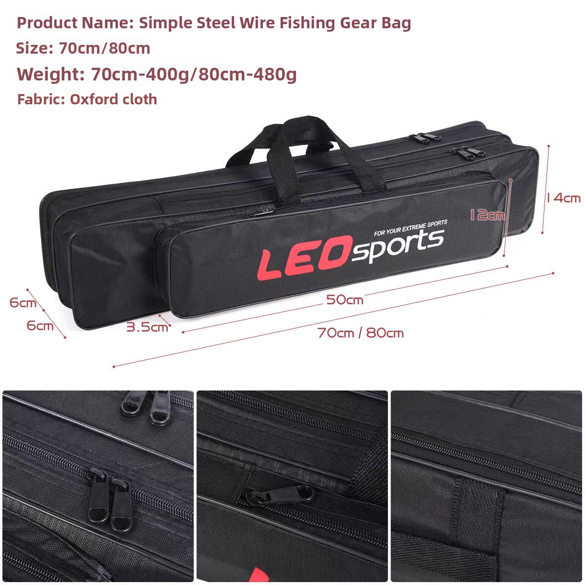 Torba na wędki z podwójną wars – Fishing Equipment Brands recenzja i cena